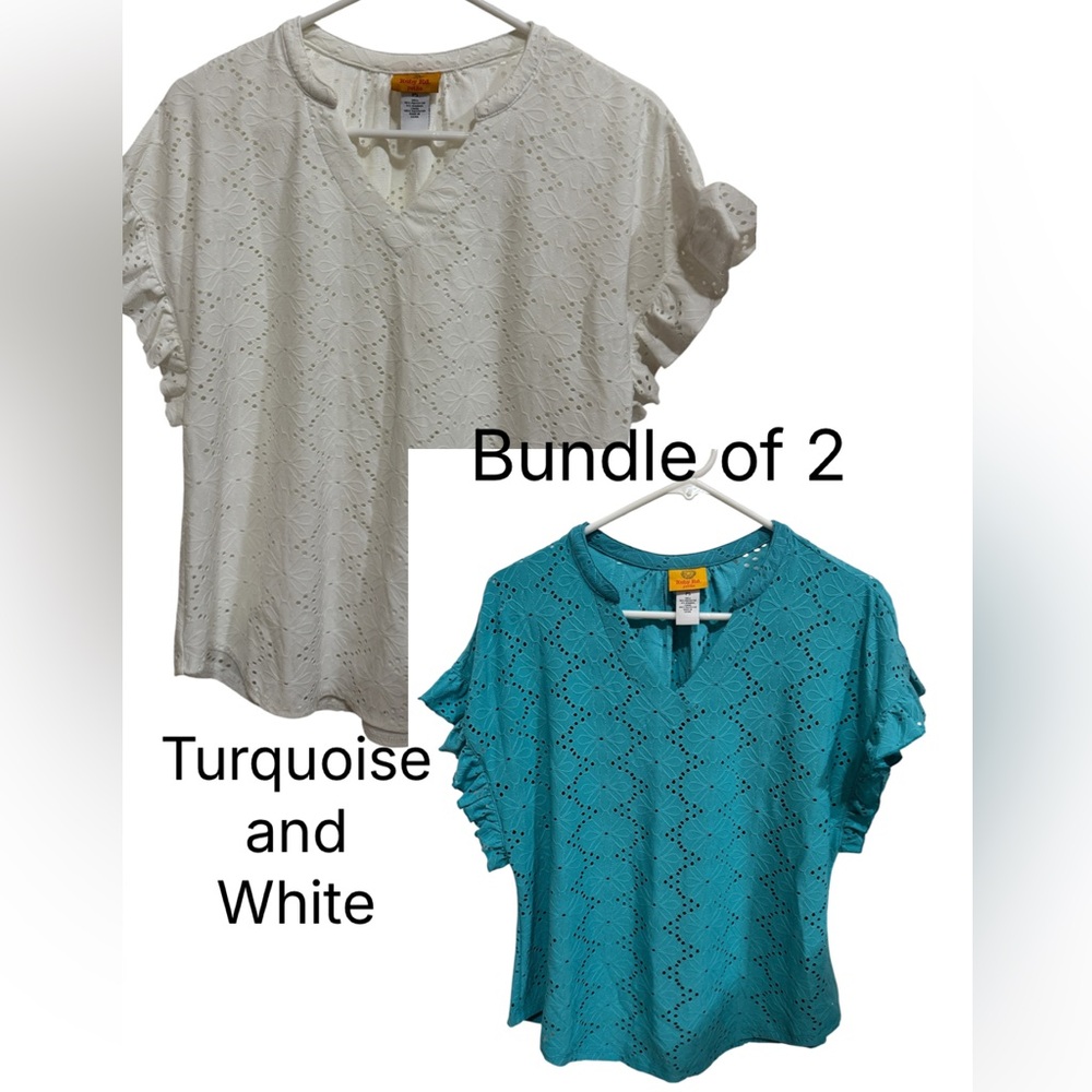 Ruby Rd. Bundle of 2 floral blouses